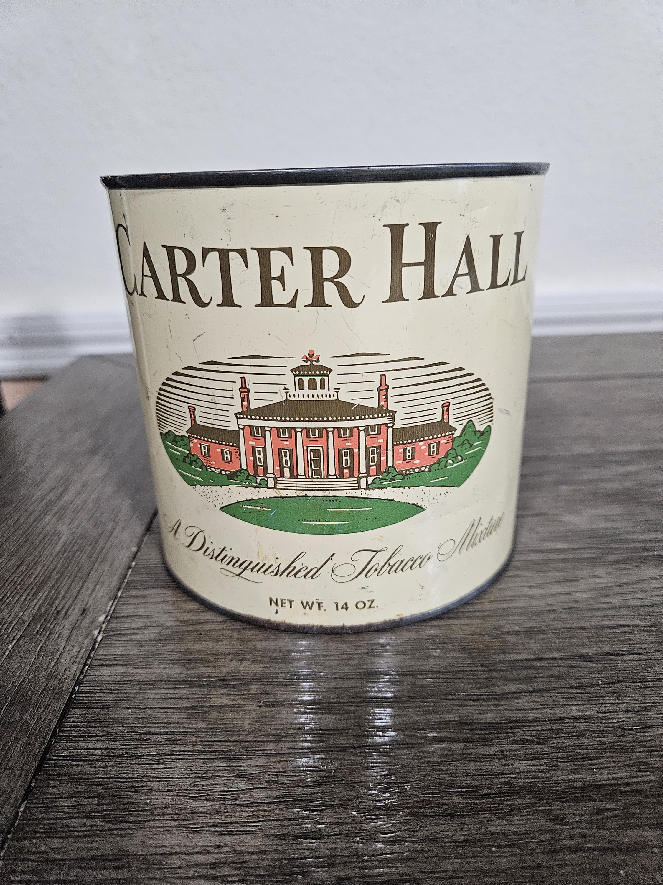 carter hall tobacco tin Vintage Carter Hall Tin Ashtray