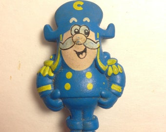 Vintage Captain Cap N Crunch Glow in Dark Soggie Cereal Premium Toy PVC Figure 2 