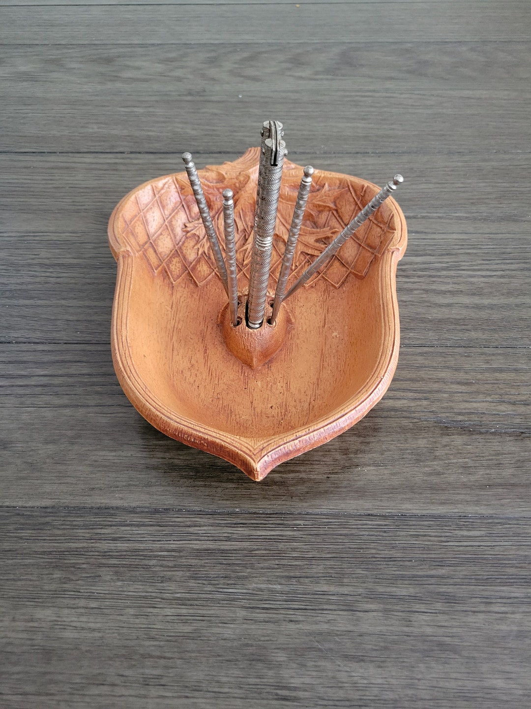 Vintage Acorn Shaped Nutcracker Set Etsy