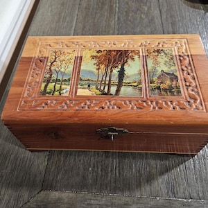 Vintage Cedar Jewelry Box