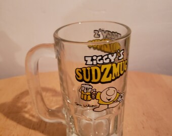 Vintage Glass Large Ziggy Mug 1979