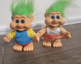 Muñeco troll vintage: elige uno, niño o niña.