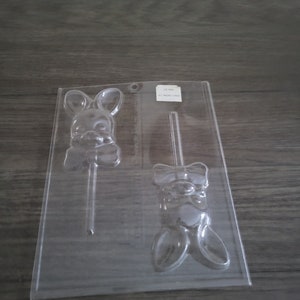 Vintage Easter Solid Bunny Lollipop Candy/Craft Mold