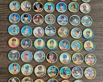 Vintage Set of 55 Topps Baseball Bottle Caps 1989
