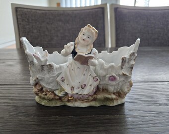Vintage Porcelain Choir Girl Planter