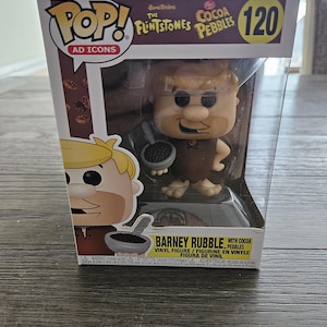 Funko Pop The Flintstone Barney Rubble Cocoa Pebbles Figure, Ad Icons #120 - NIB