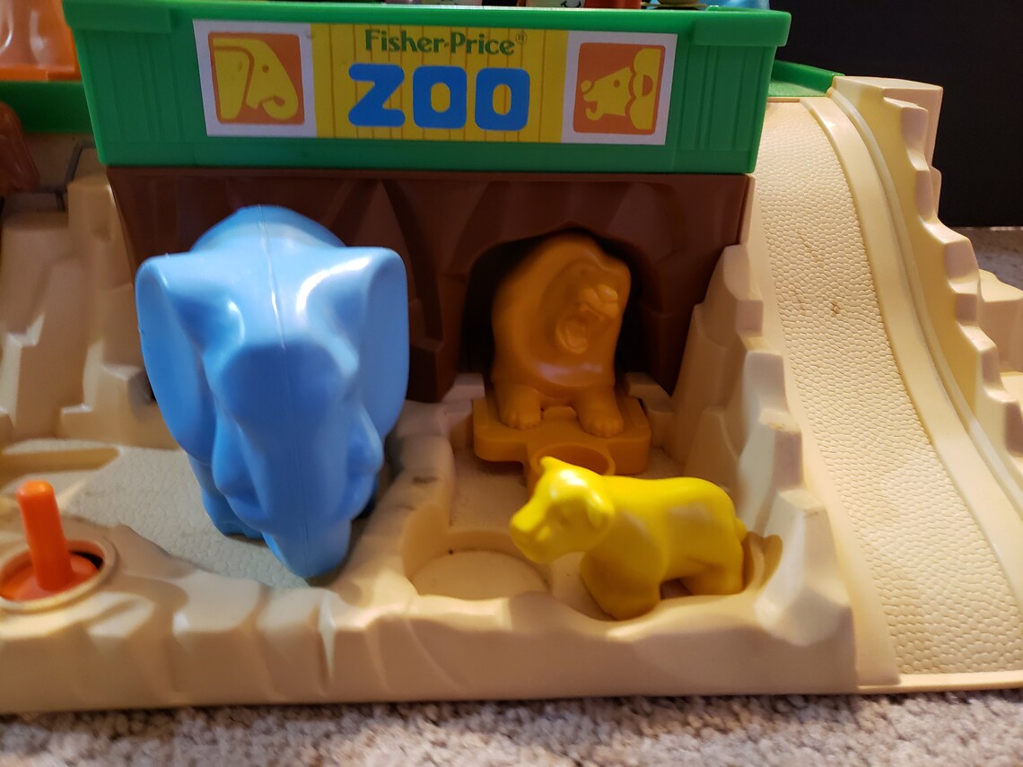 Vintage Fisher Price Zoo Near Complete Etsy