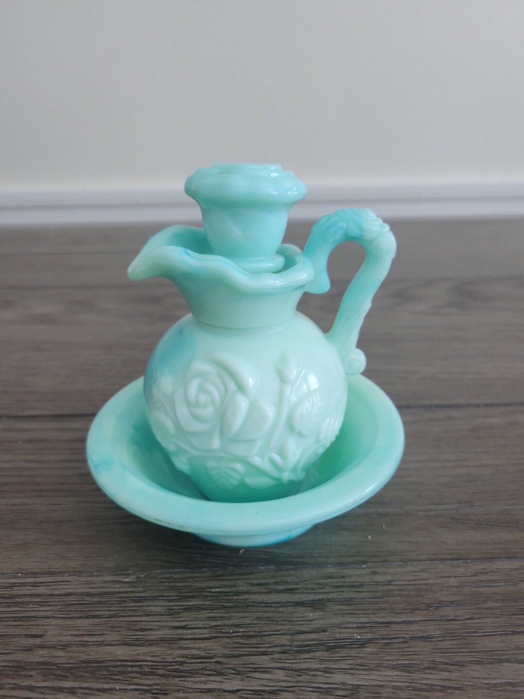 Vintage Avon Pitcher and Bowl Set With Roses Etsy