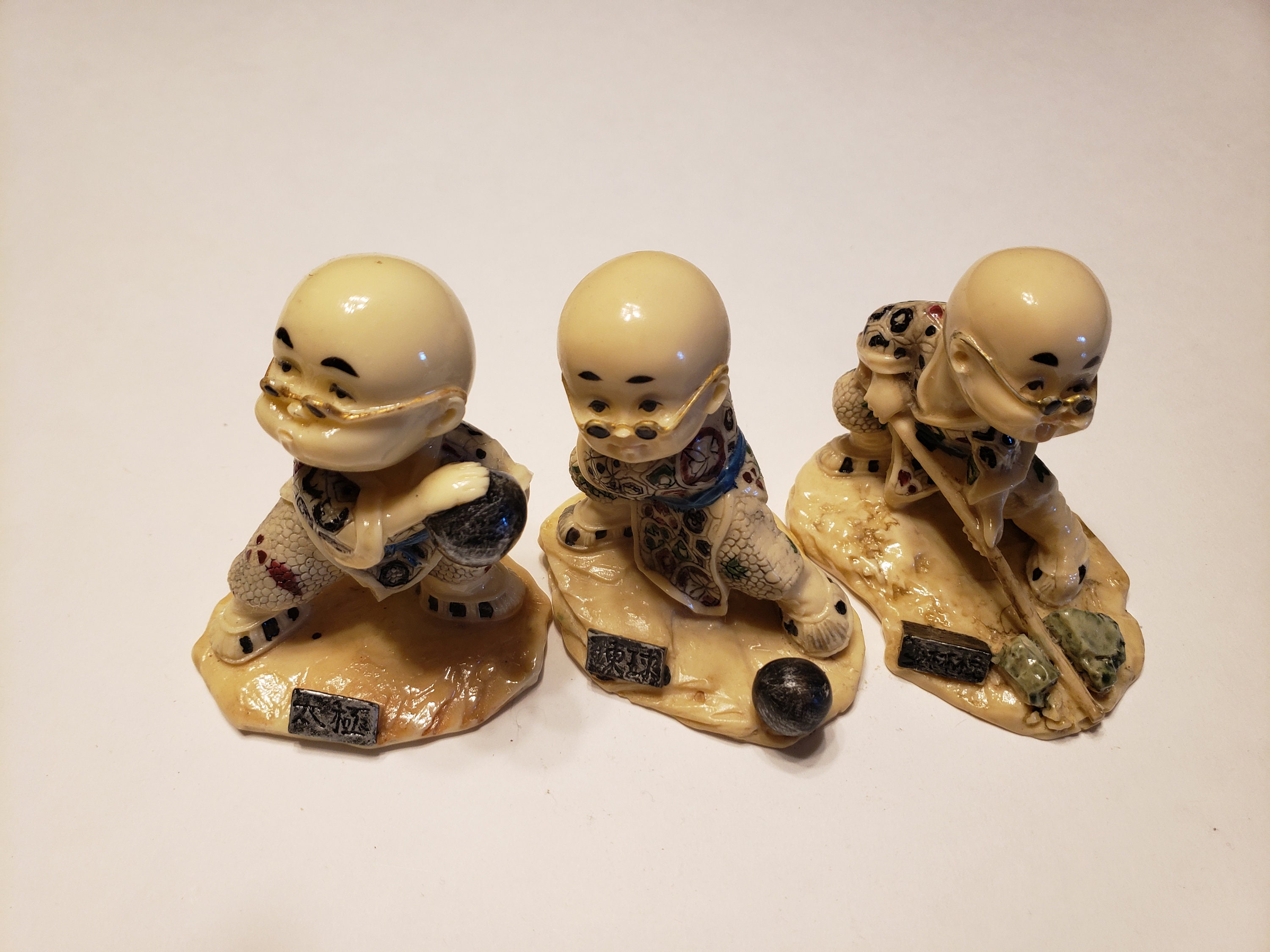 メル54837　アンティーク木版画3点セット Set of 3 Vintage Statues - Etsy
