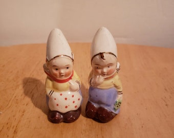 Vintage Holland Boy and Girl Salt and Pepper Shakers