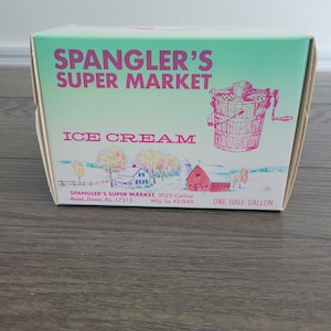 Vintage Spanglers Ice Cream Container