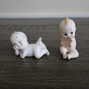 Vintage Pair of Ceramic Kewpie Dolls