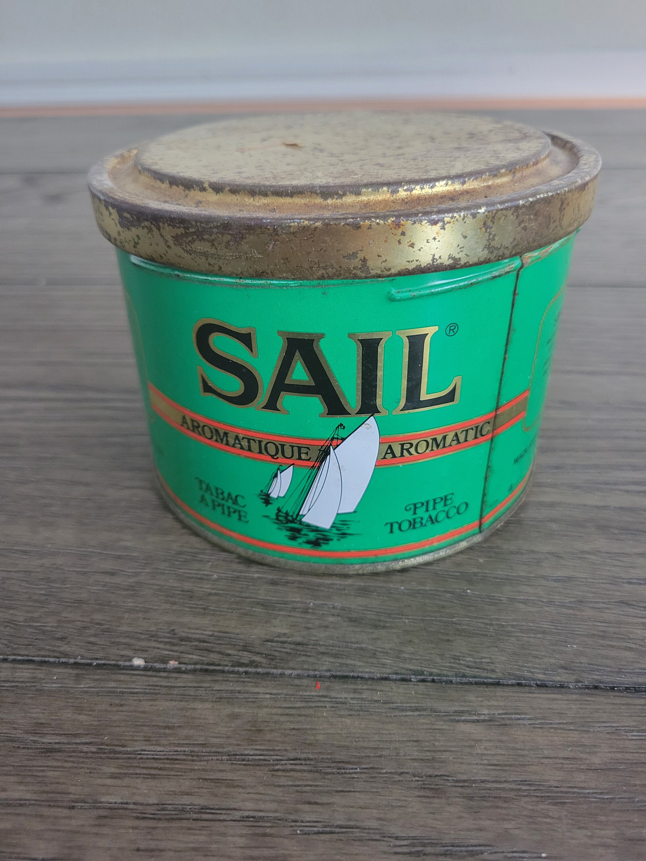 sail pipe tobacco tin Vintage Sail Tobacco Tin