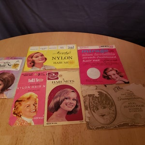 6 Packs of Vintage Nylon Hair Nets