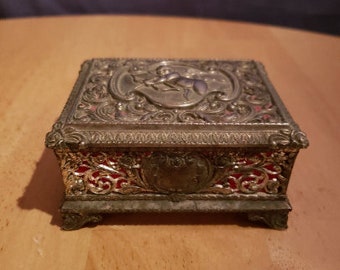 Vintage Silver Plated Trinket Box
