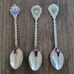 Set of 3 Vintage Souvenir Spoons