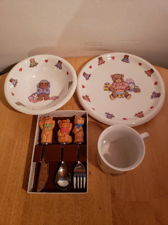 Set di piatti in ceramica vintage per bambini -  Italia