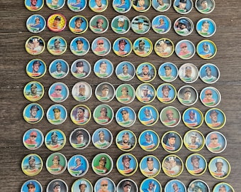 Vintage Set of 81 Topps Baseball Bottle Caps