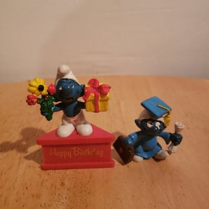 Pair of Smurf Figures