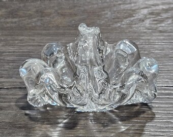 Vintage Small Glass Basket