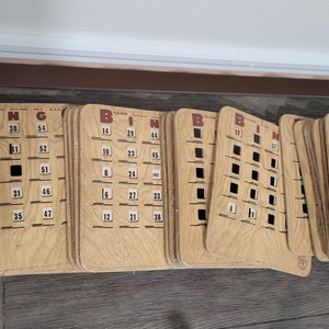 Set of 10 Vintage Leather Shutter Bingo Cards - Etsy