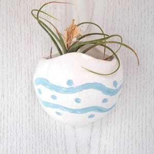 Vase mural, pochette murale en céramique pour présentation de plantes aériennes