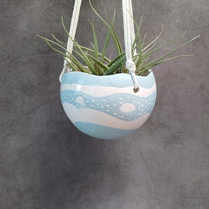 Hanging Flower Planter, Handmade Ceramic Planter,  Hanging Planter Indoor, Hanging Spherical Flower Pot , Plant Lover Gift