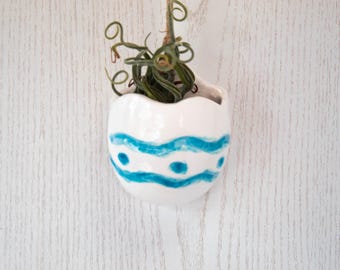 Wall pocket planter for plant display and wall decor