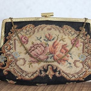 Gorwood Handbags of Distinction - Bolso de mano floral con tapicería francesa Petit Point