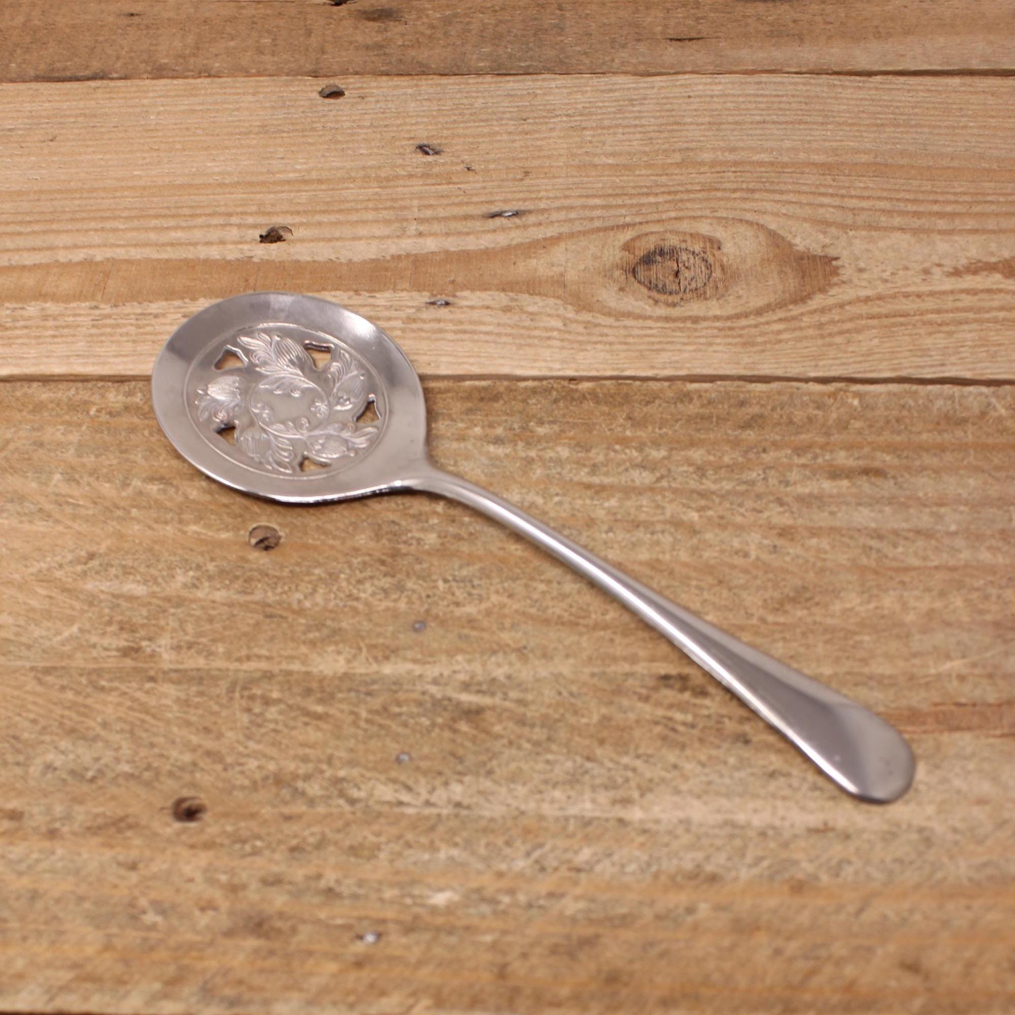 Vintage Leonard Silver Plated Cranberry Spoon / Tomato Server