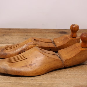 Pair of Vintage Wooden Shoe Trees - Marked 8