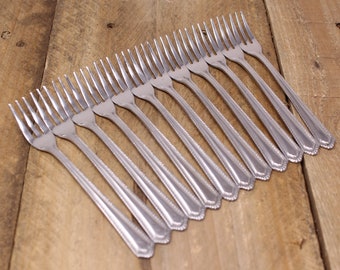 Set of 12 Stainless Cocktail Forks