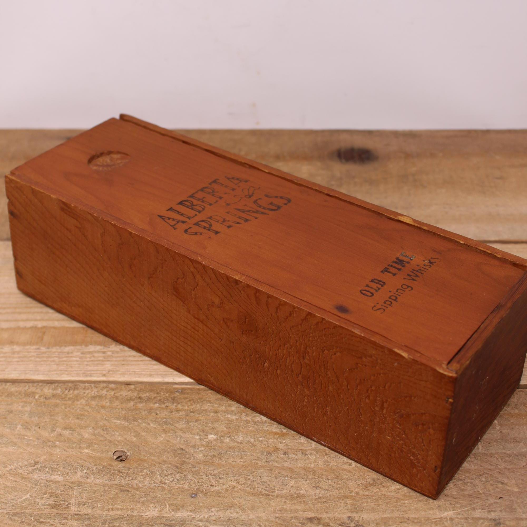 Vintage Alberta Springs - Old Time Sipping Whiskey - Wooden Box 