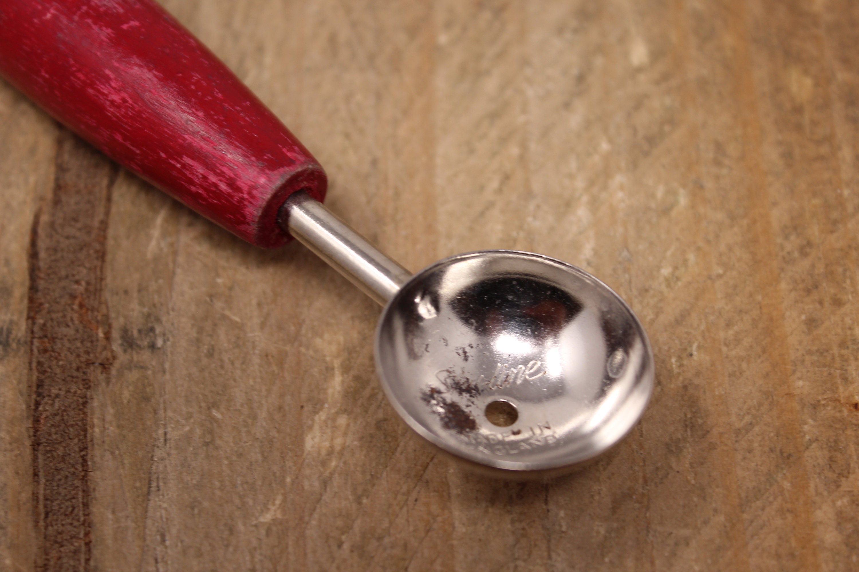 Kitchen & Dining Melon Baller and Butter Curler Vintage Red Skyline