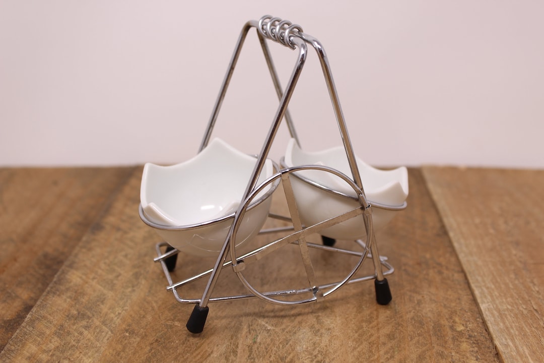 Vintage Small Wire Egg Basket With Room for 2 Eggs Etsy