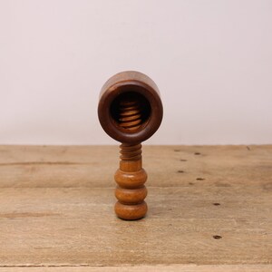 Vintage Wood Screw Nut Cracker