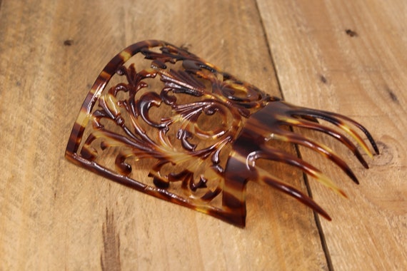 Vintage Art Deco - Faux Tortoise / Celluloid / Ma… - image 2