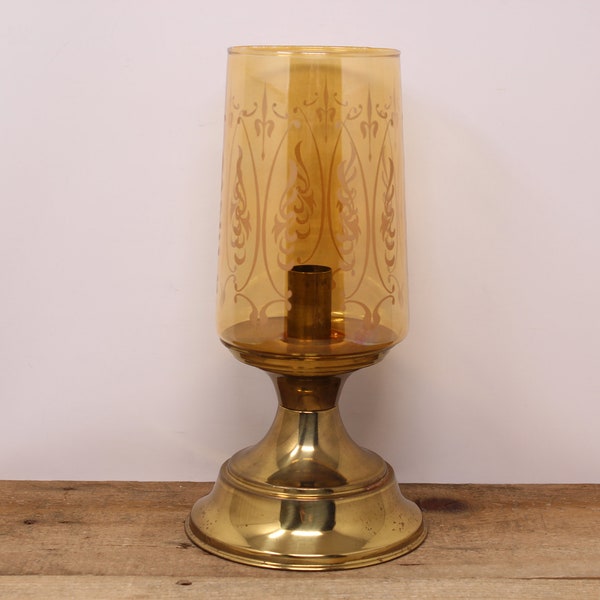 Glass Candle Lamp Etsy