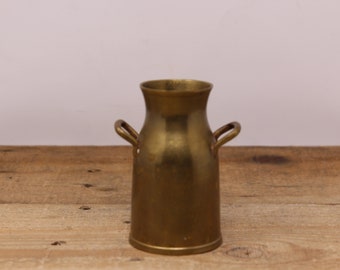 Vintage Brass Milk Can Jar / Vase