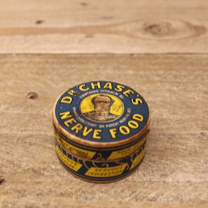 Aliment pour les nerfs anciens du Dr. Chase - Boîte ronde en carton (vide)