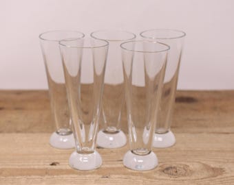5 Vintage Flared Lip - Shot Glass / Cordial / Aperitif /Liqueur Glasses