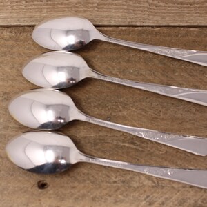 Vintage 1953 Precious Flower - Revelation Silver Plate - 4 Teaspoons