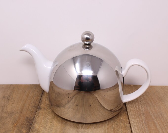 Soho 30 White Ceramic Teapot With Insulated Cover 40 Ounces / 5 Cups Etsy