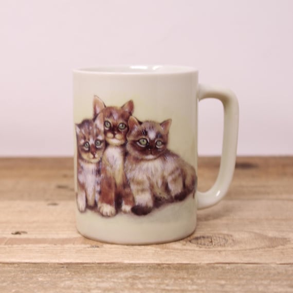 Vintage Otagiri Stoneware Mug - Cat Design