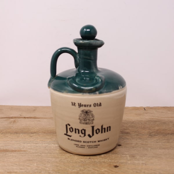 Vintage Long John - 12 Year Old Scotch Whisky Bottle / Flagon (empty)