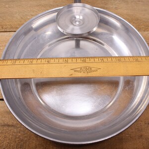 Vintage Buenilum B. W. Aluminum Chip & Dip Bowl / Candle Centerpiece image 5