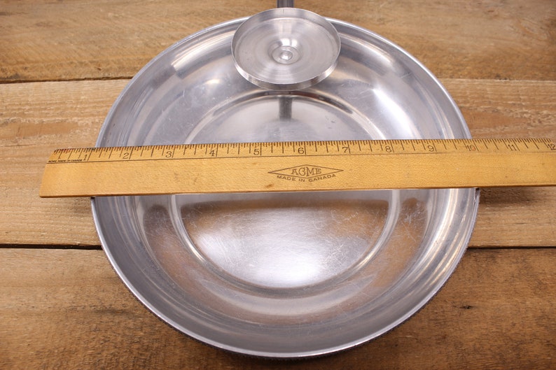 Vintage Buenilum B. W. Aluminum Chip & Dip Bowl / Candle Centerpiece image 5