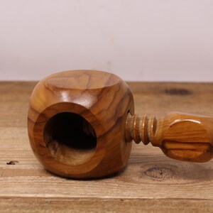 Vintage Square Wood Screw Nut Cracker
