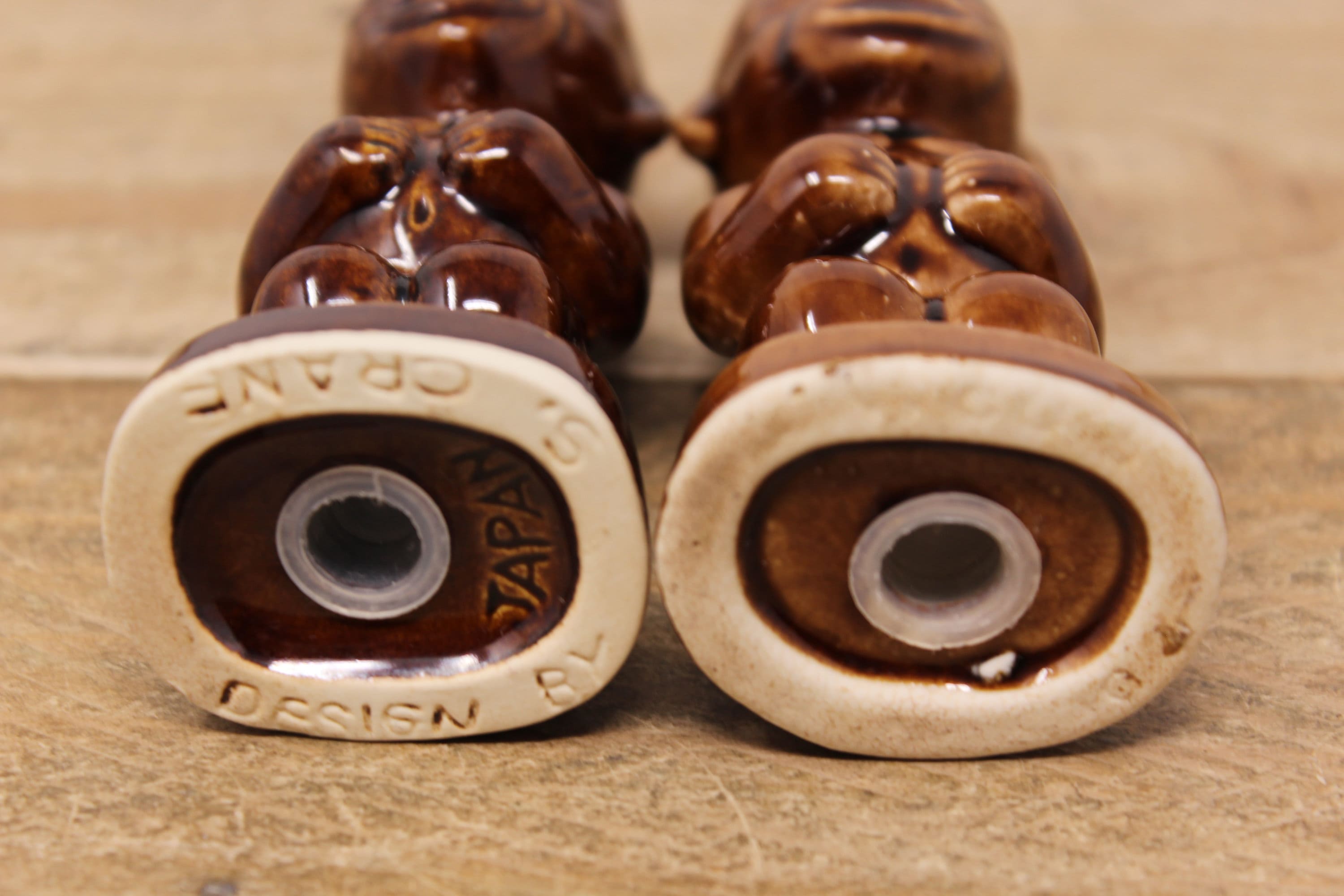 Vintage Set of Kon -tiki Salt & Pepper Shakers - Design by Crane