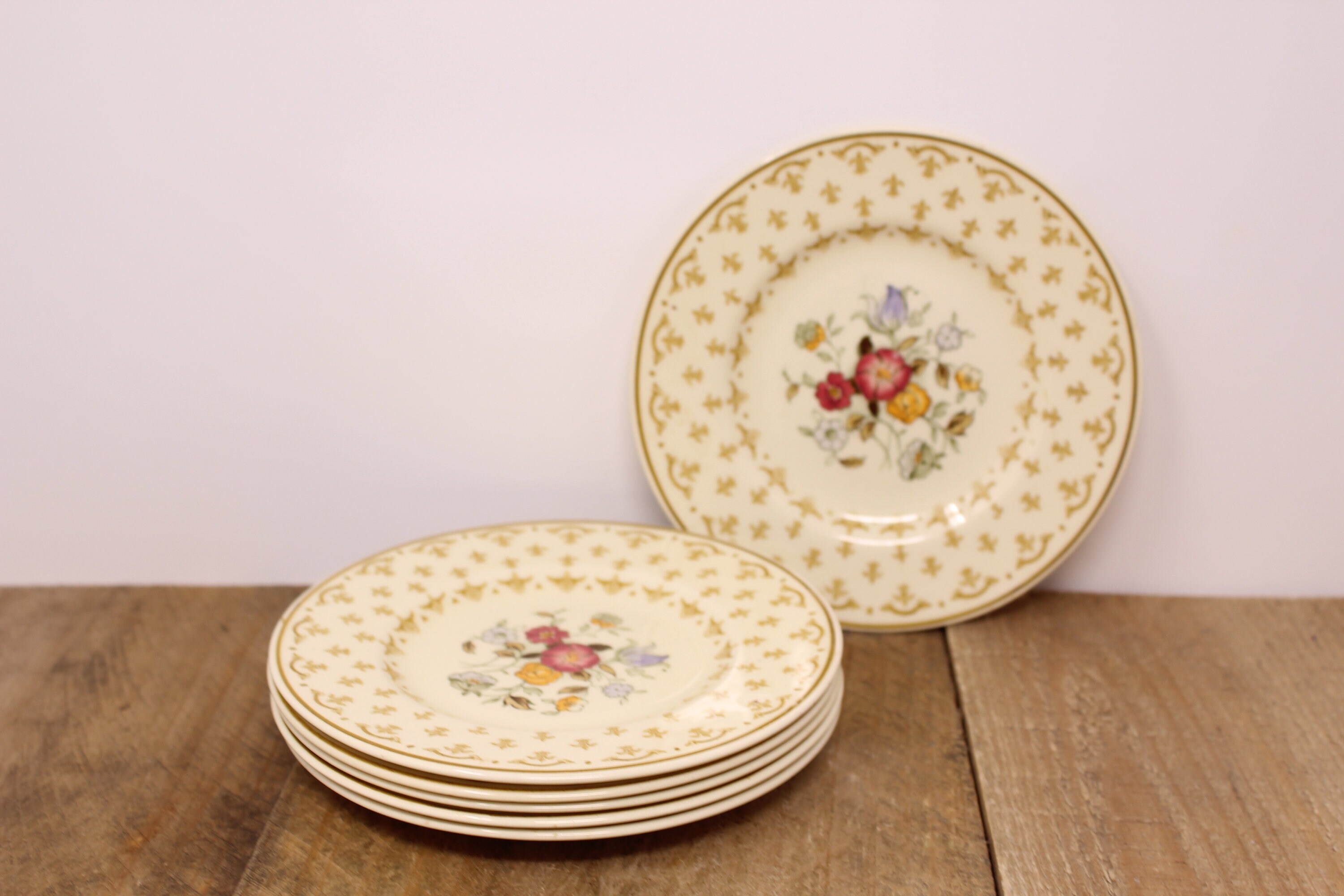 Antique "The Marion" - Woods - Burslem - 6 Bread & Butter Plates